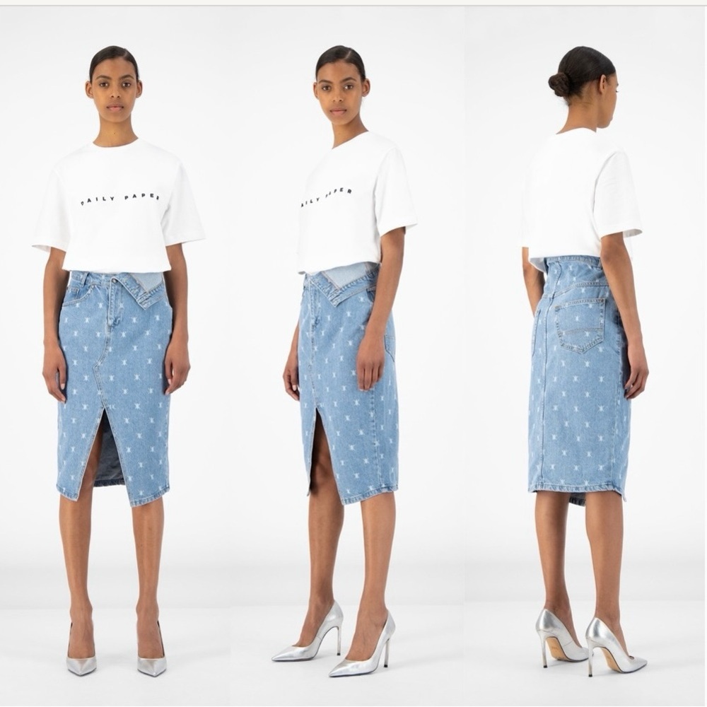 Daily Paper Blue Denim Rehowi Skirt Size XL